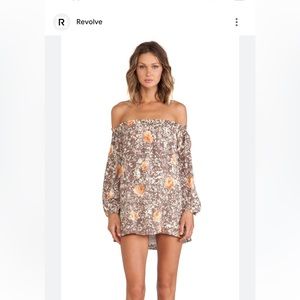 *Sold For Love & Lemons Wilson Mini Dress in Rose Acid Wash size small